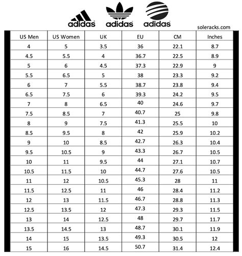 adidas shoe size chart conversion.